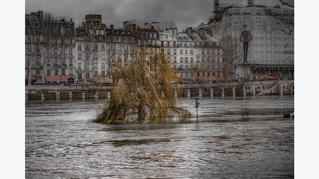 Crue de la Seine à Paris le 2 janvier 2018.