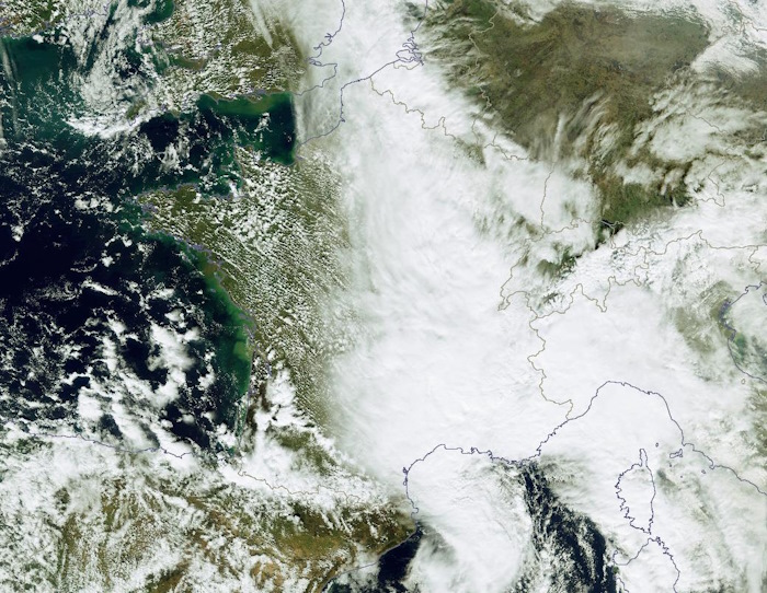 Image satellite le 3 mars à 12h46 © Météo-France