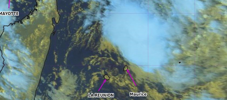 Image satellite d'ELEANOR le 21 février 2024 à 1330 UTC (14h30 heure de Paris, 17h30 heure de La Réunion).